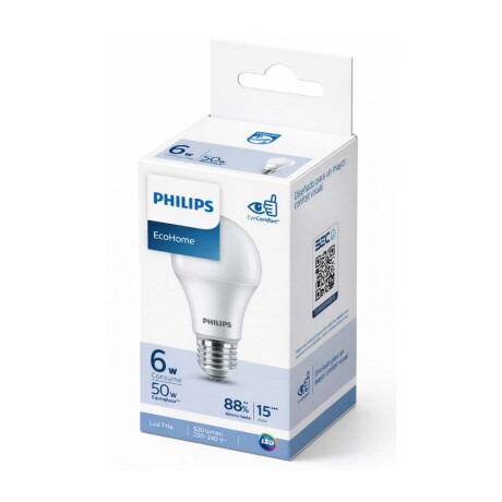 LÁMPARA LEDBULB PHILIPS METAL E27 6W FRÍA