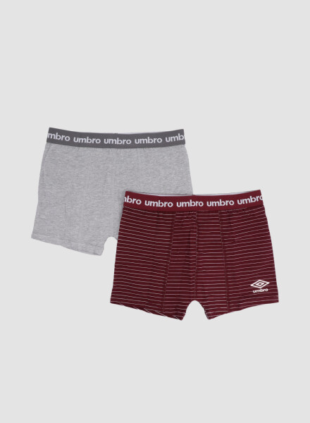 Ex.08886 boxer pack x 2 alg/lyc Bordeaux oscuro