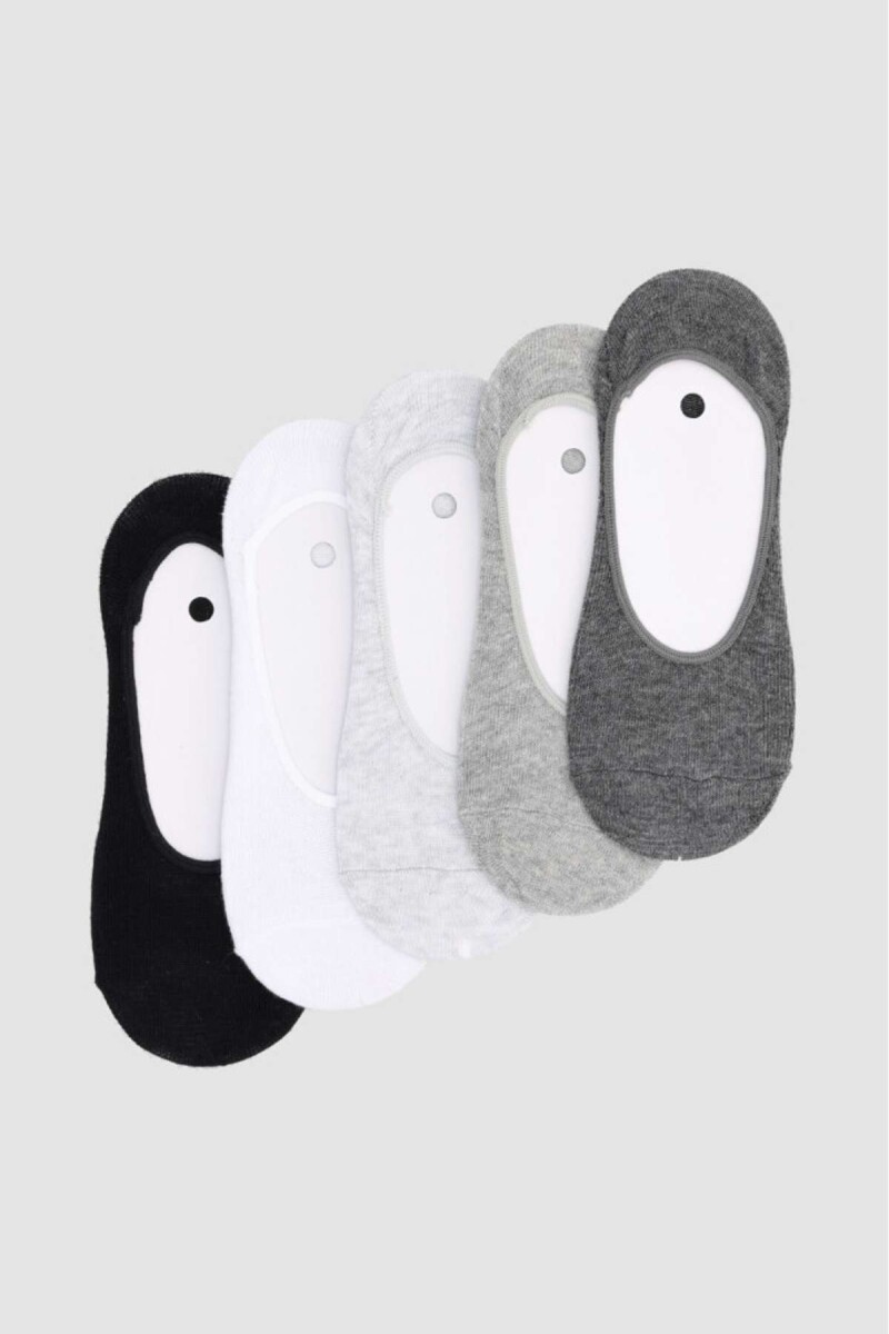 Pack de 5 medias invisibles lisas - Variante 3 