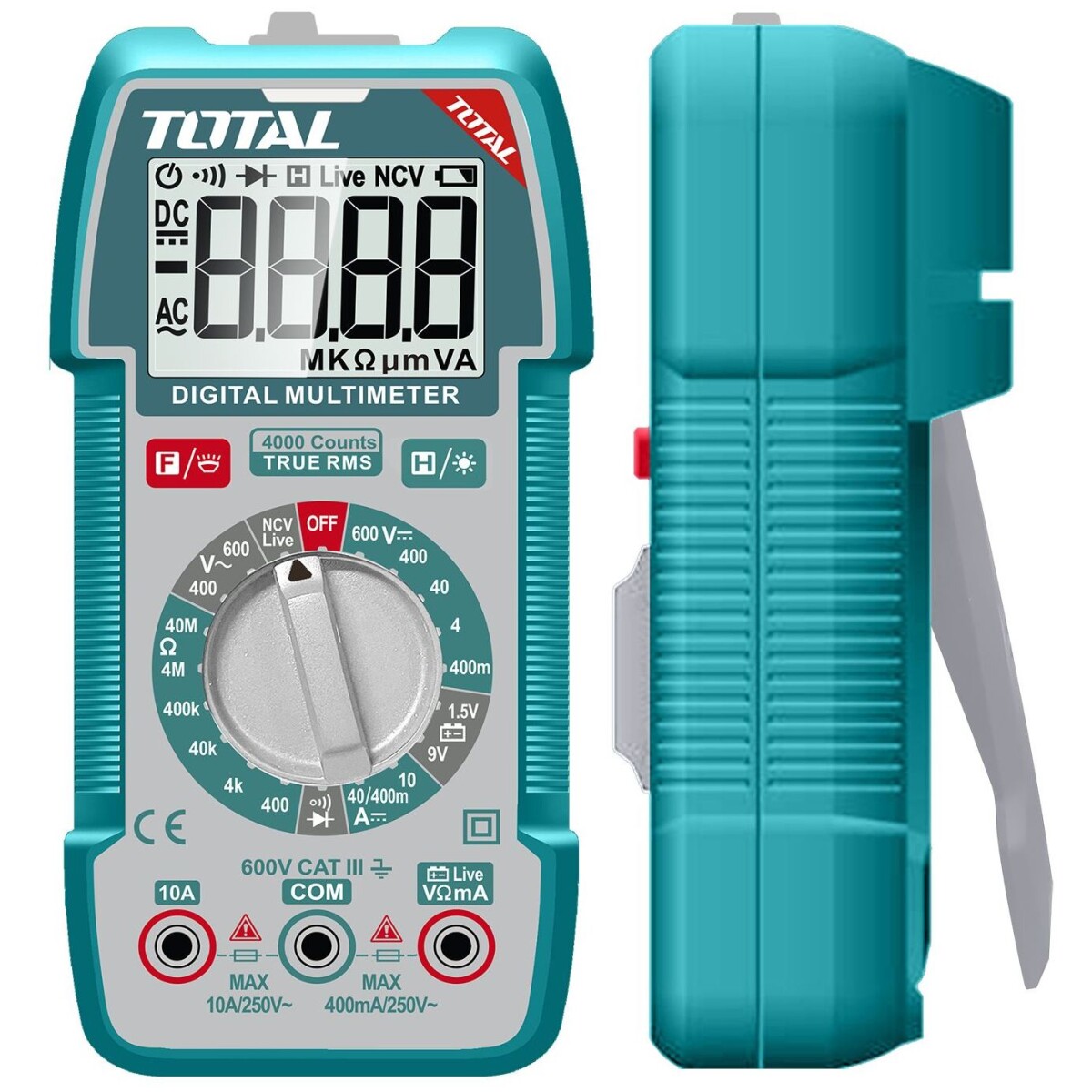 Tester Multímetro 600v 4000 Cuentas 