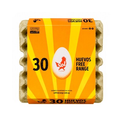Huevos Sol free range Maple 30 Unidades Huevos  Del Sol Maple X30