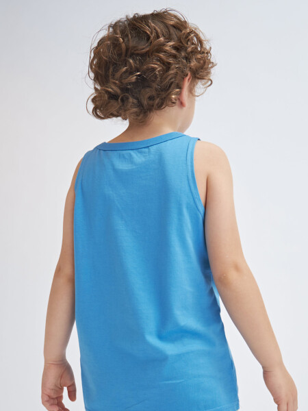 Camiseta sin mangas Hi- Azul Vibrante