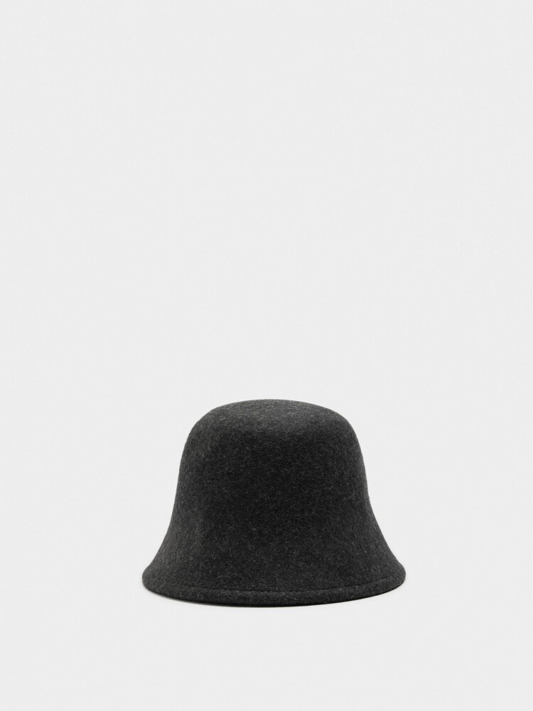 Gorro Bucket De Lana gris