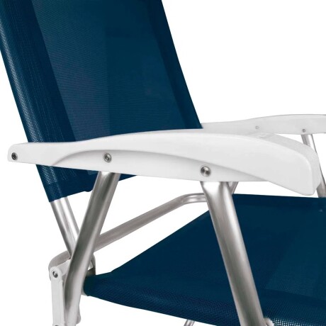 Silla Alum 120kg Plegable + Mesa Bandeja Portátil Divisiones Azul Marino