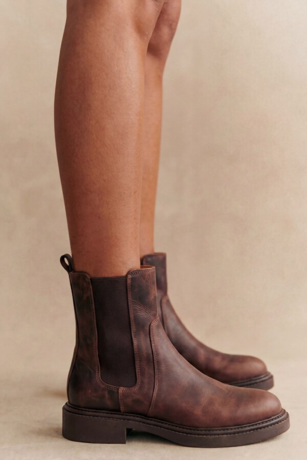 Bota Cuero Chocolate