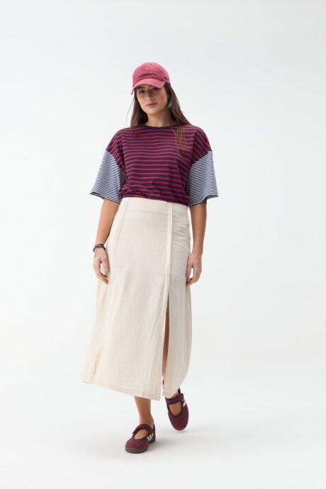 FALDA HIBISCUS Beige