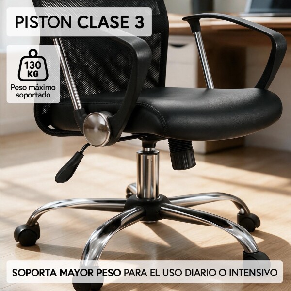 Silla De Escritorio Oficina Sillon Ejecutiva Ergonomica Tela Mesh Giratoria Imback Color Negro Silla De Escritorio Oficina Sillon Ejecutiva Ergonomica Tela Mesh Giratoria Imback Color Negro