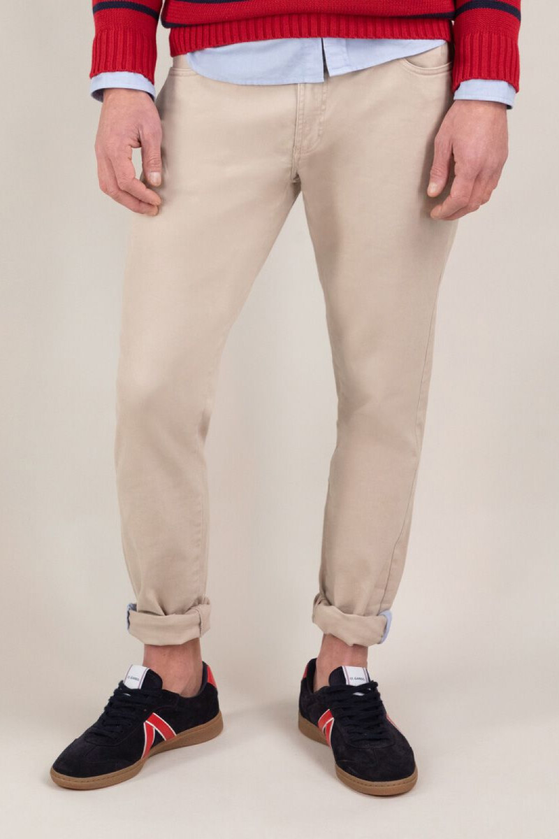Pantalón 5 Bolsillos Beige
