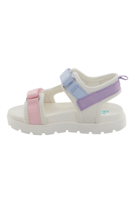 Sandalias casuales, diseño colorblock Sin color