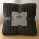 Manta Frazada Polar Suave Invierno 1 plazas Abrigada Gris Oscuro