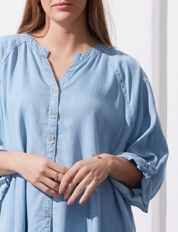 Camisa Oversize Tencel JEAN CLARO