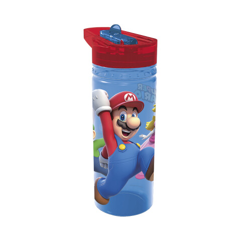 Botella Mario Bros Tritán 580 ml con Pajita U