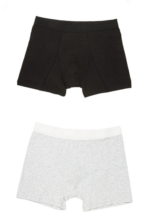 Pack x2 Boxer Liso NE/GR