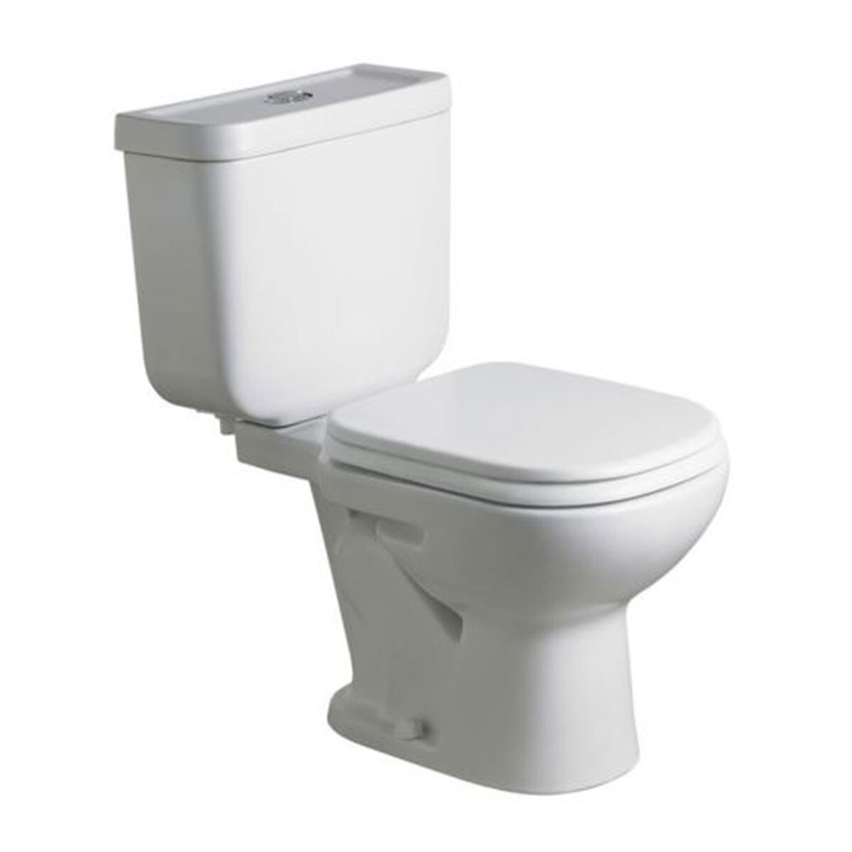 Inodoro Con Mochila Bari Blanco Brillante De Loza Para Baño 
