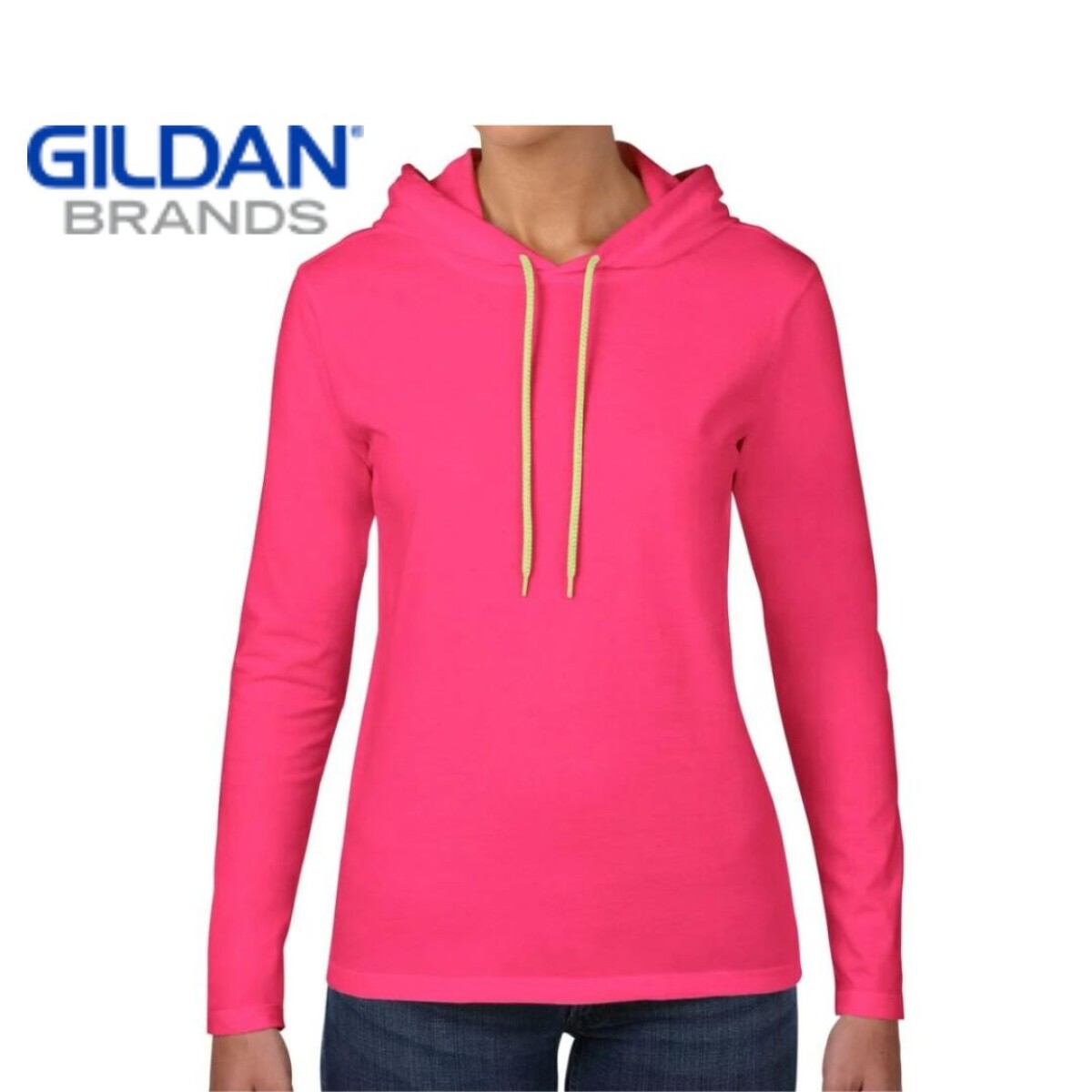 Camiseta/canguro capucha Gildan Deportiva - Rosa 