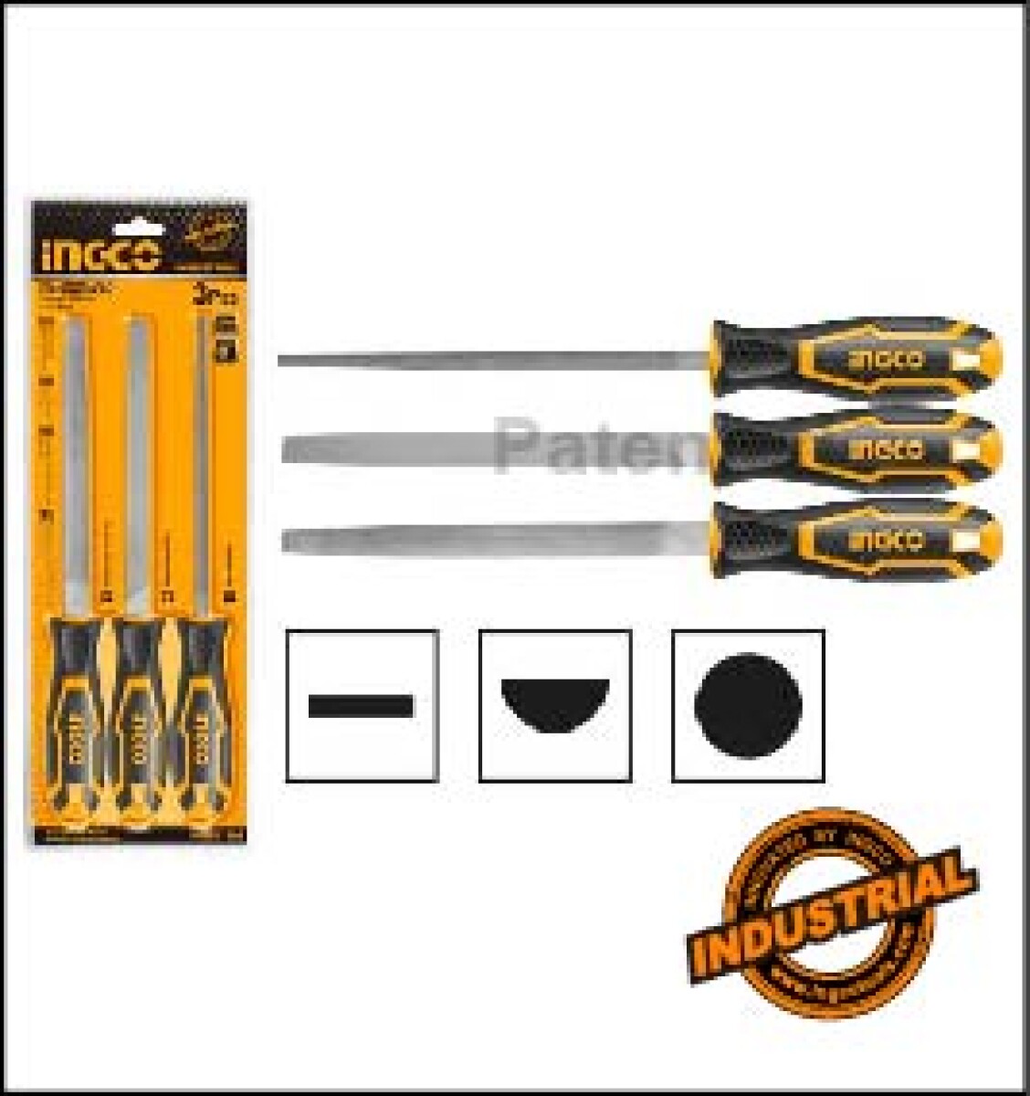 JUEGO DE 3 LIMAS 8´´ PARA METAL INGCO HKTFS1308 