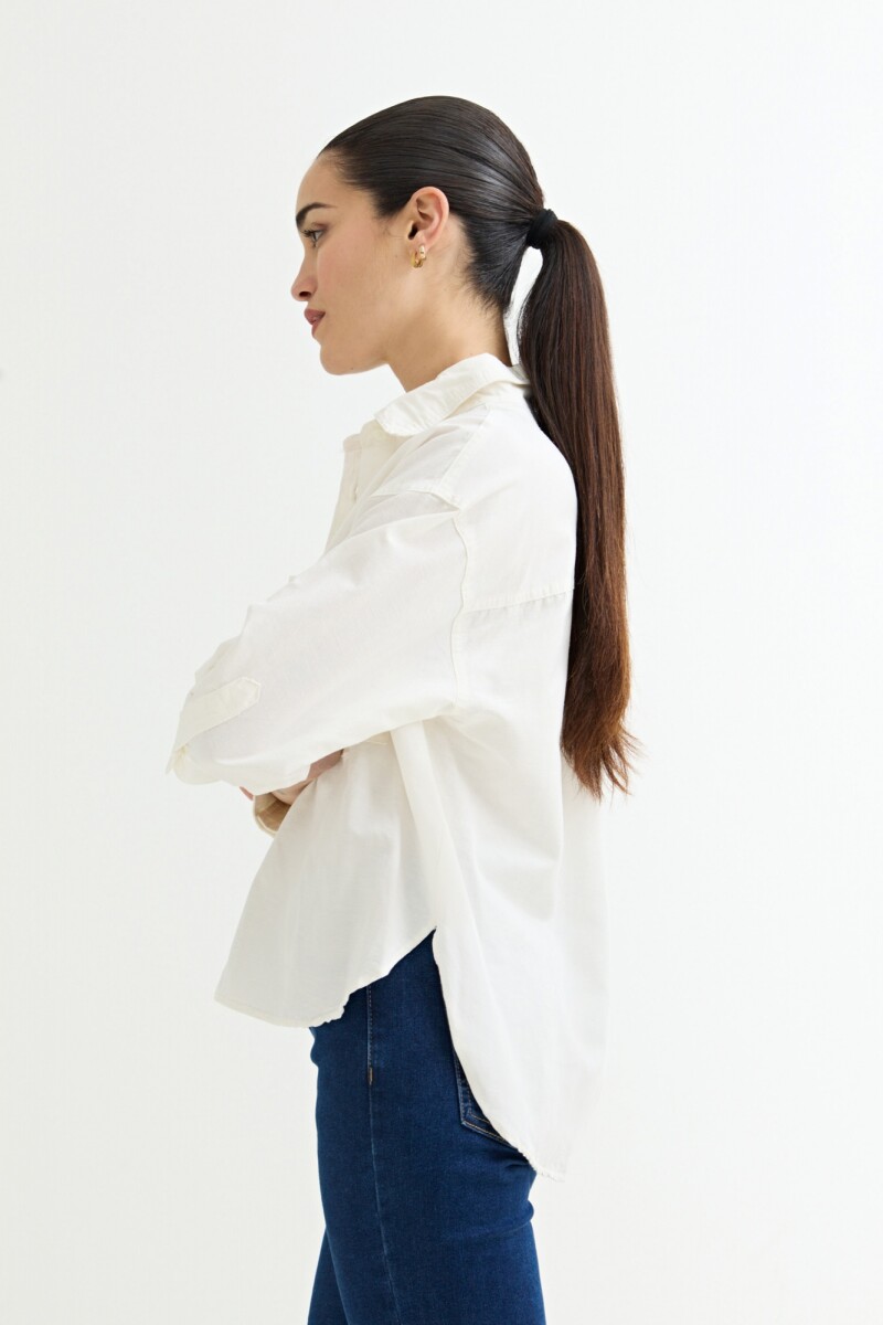 Camisa lisa rustica BLANCO