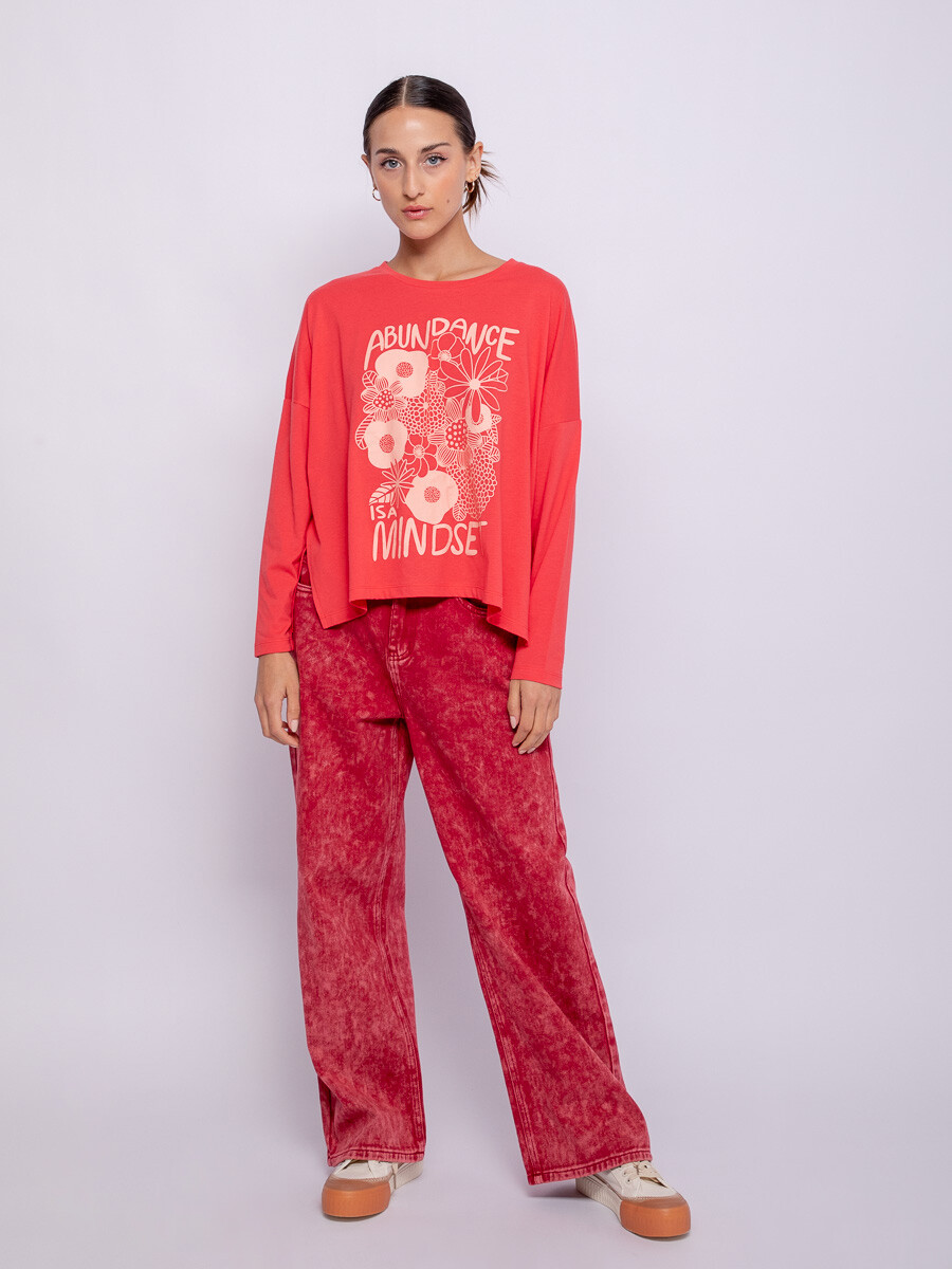 REMERA ABUNDANCE - Rojo 