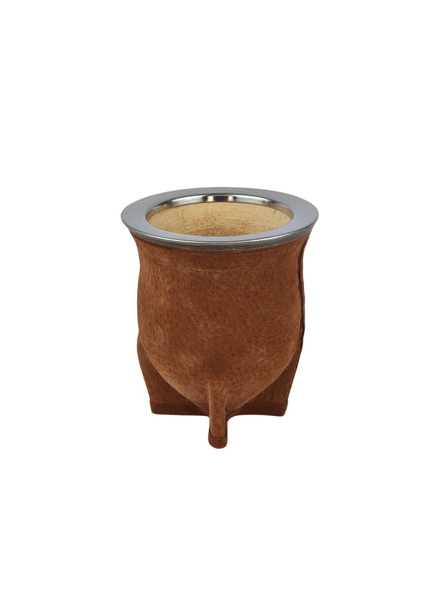 Mate calabaza camionero c/chancho acero grande - oxido 