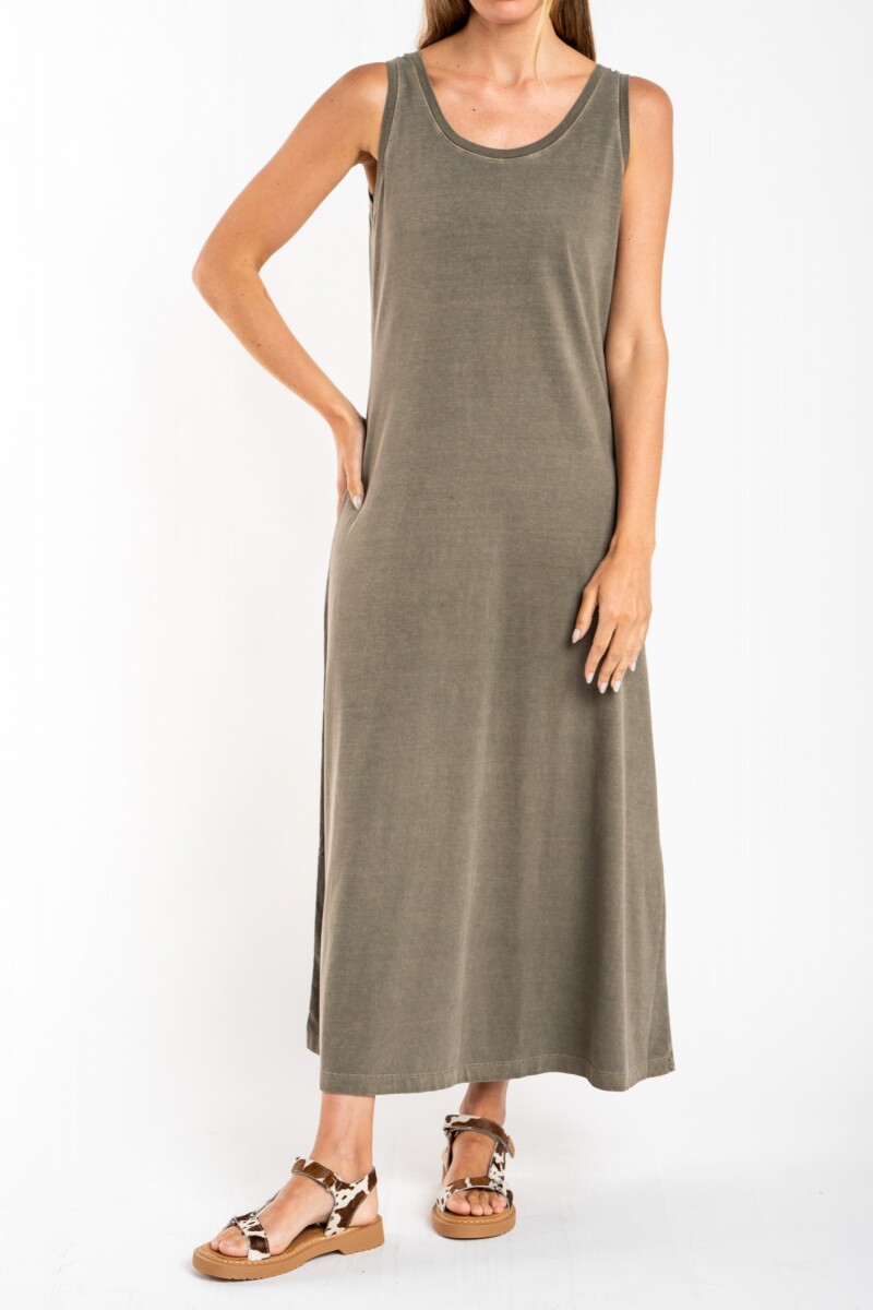 Vestido Algodon Lavado - Safari 