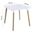 MESA DE COMEDOR CUADRADA EAMES - BLANCA MESA DE COMEDOR CUADRADA EAMES - BLANCA