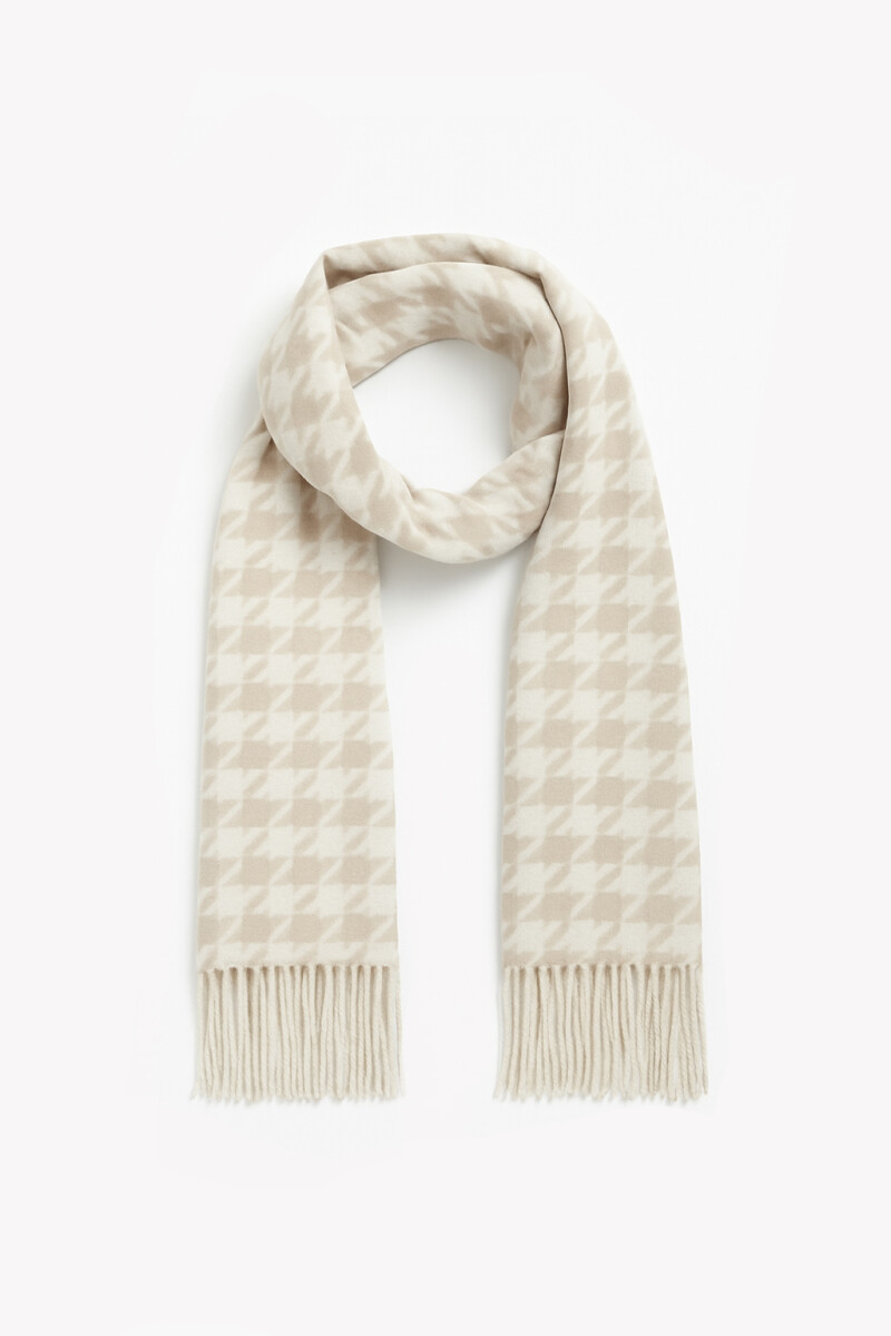 Bufanda pied de poule - Beige 