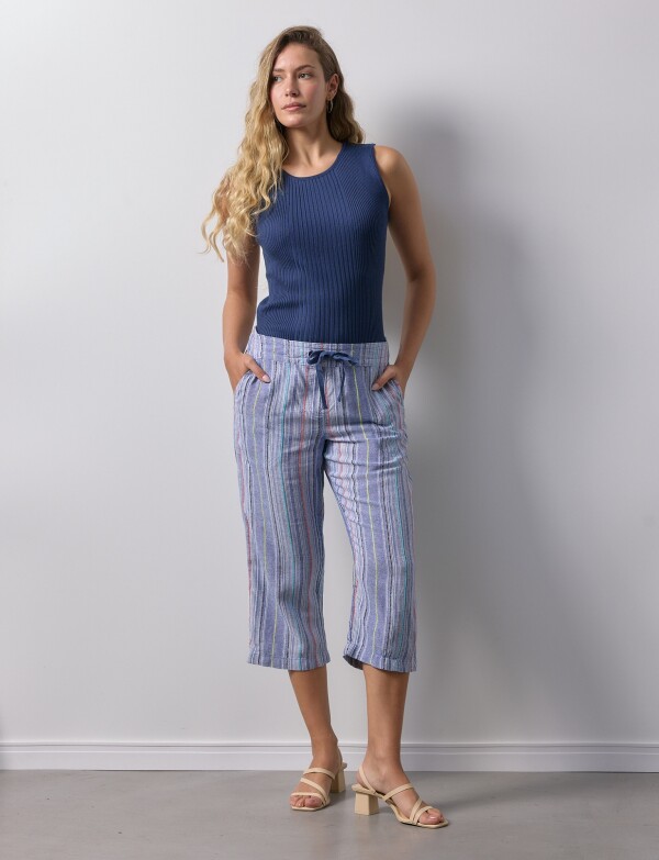 Capri Lino AZUL/MULTI