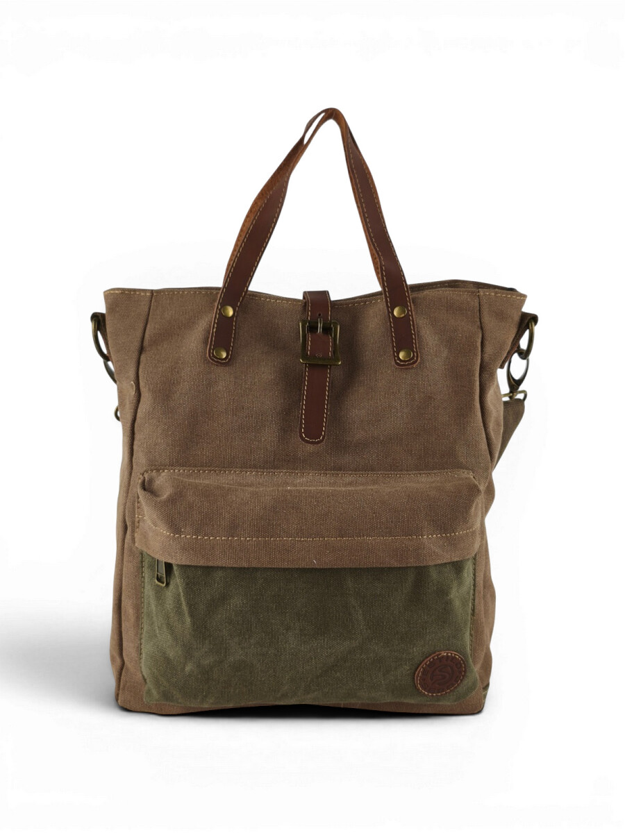 Bolso matera de lona - Marrón 