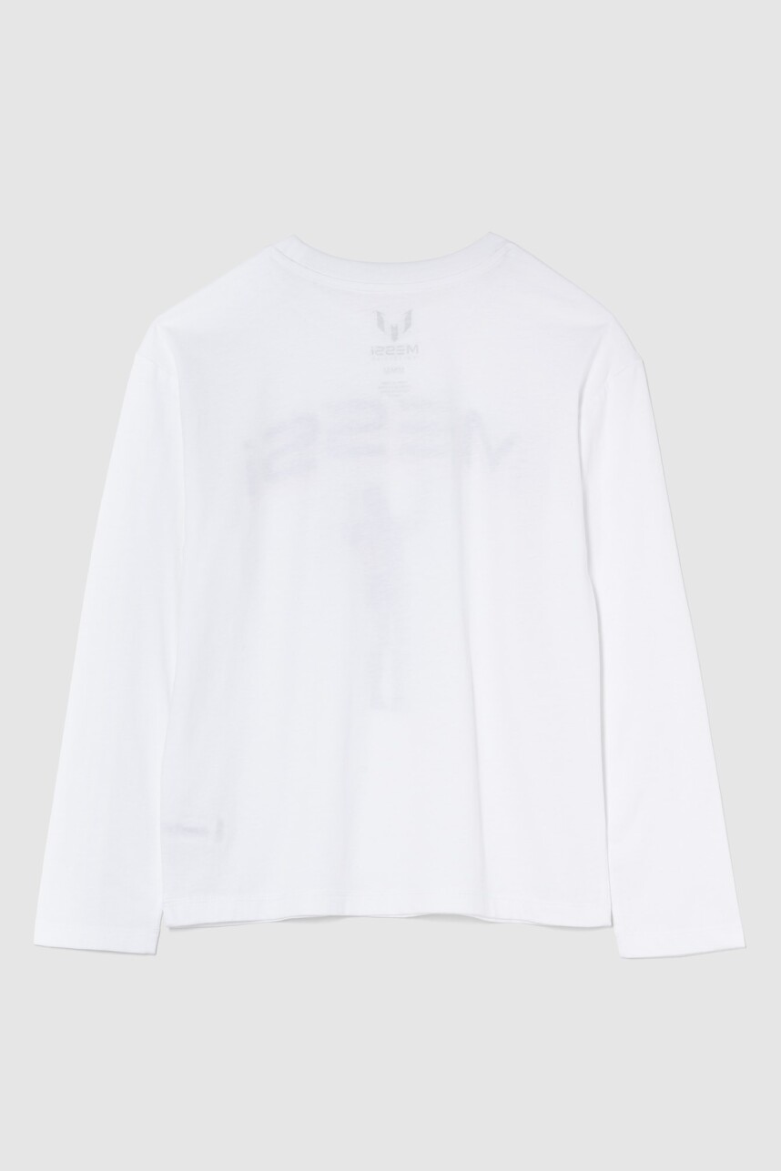 Remera Messi Manga Larga Niño New Off White