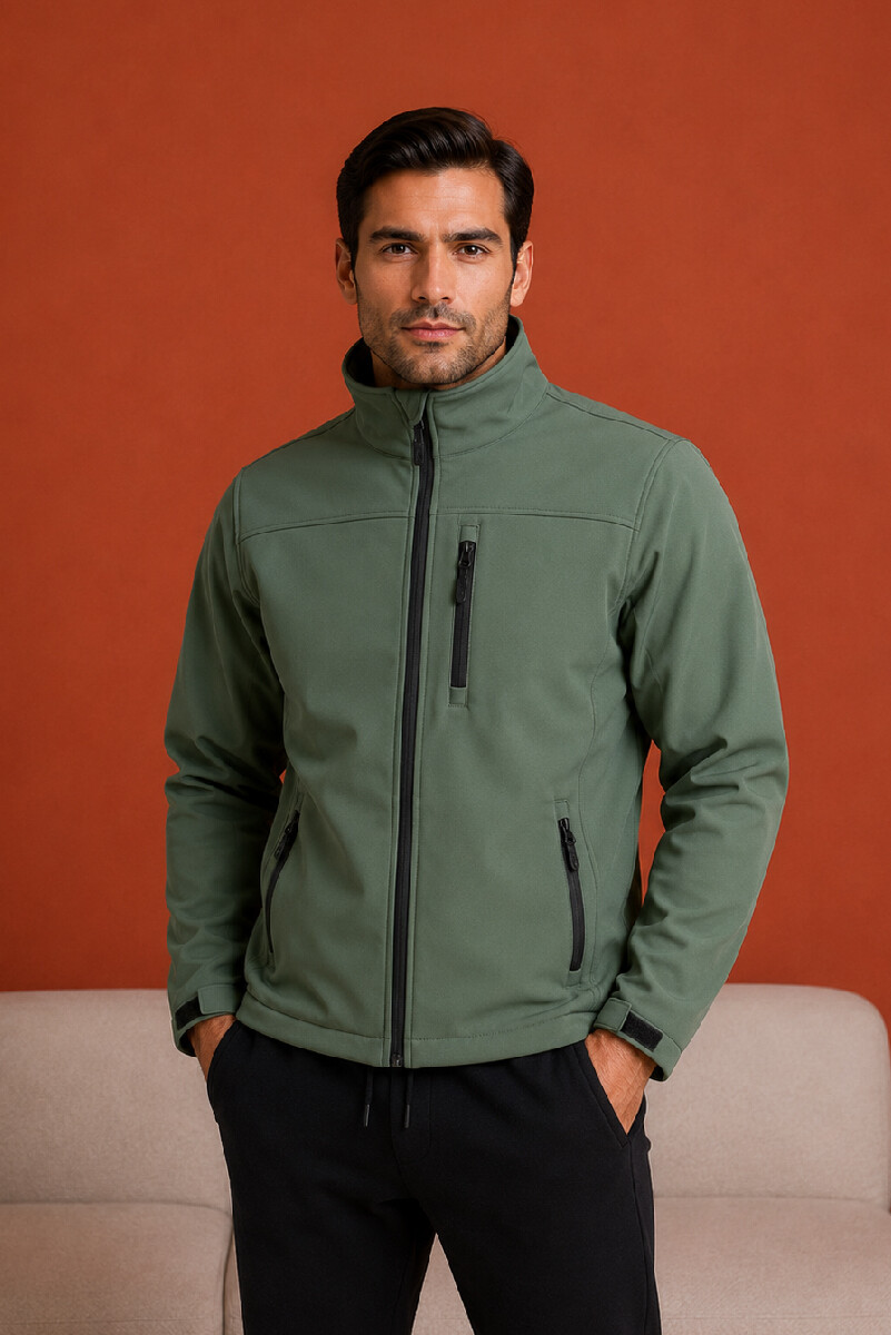 Campera de Neopreno Hombre - Verde 