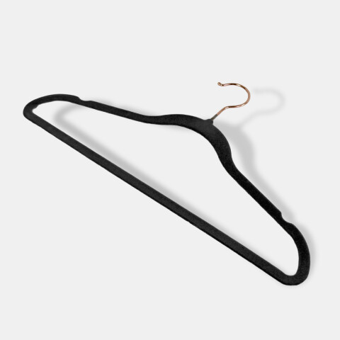 PERCHA GAMUZA NEGRA 42CM Unica