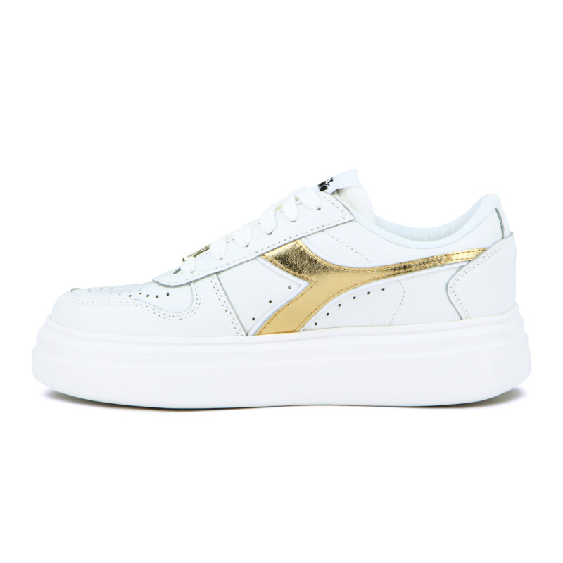 Championes Casuales Mujer Diadora Sportswear Blanco-dorado