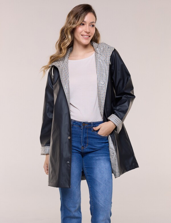 Pilot Engomado Impermeable Con Capucha NEGRO