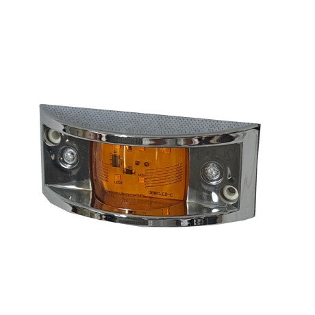 FARO LED - LATERAL AMBAR CROMADO 12V-24V - FARO LED - LATERAL AMBAR CROMADO 12V-24V -