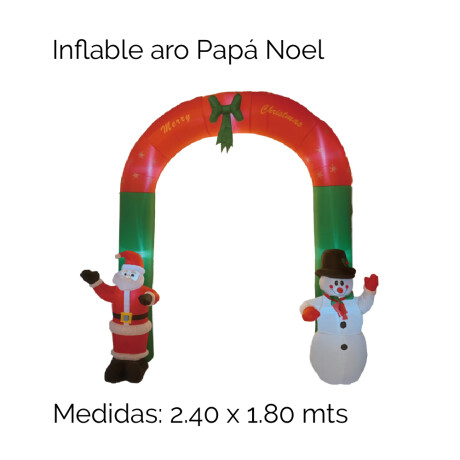 Inflable Aro Papa Noel Y Muñeco De Nieve 2,40mt X 1,80mt Sin Unica