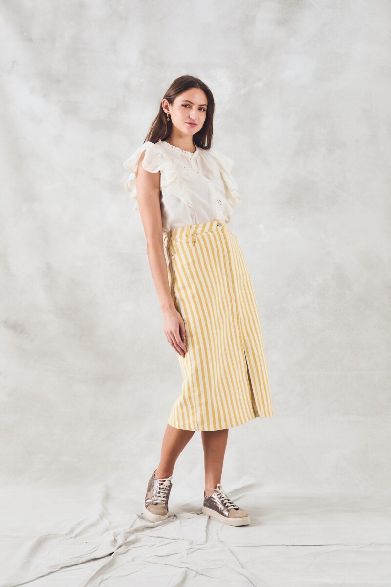 Blusa Sin Mangas Bordada Nacar