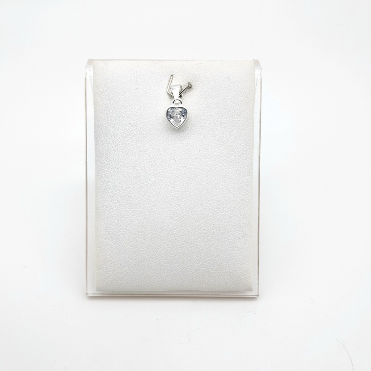 Dije de plata 925 con circonia, CORAZON. 