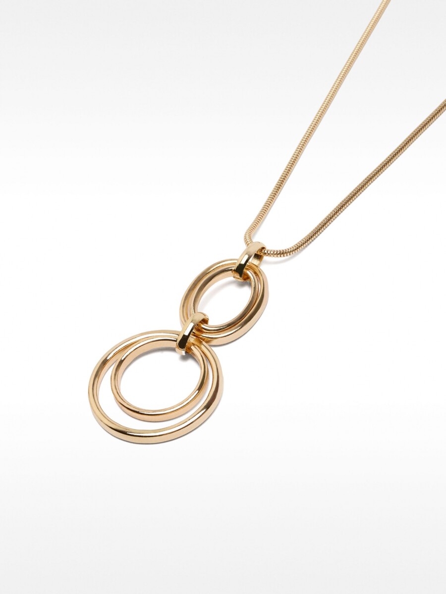 Collar Largo Con Colgante dorado