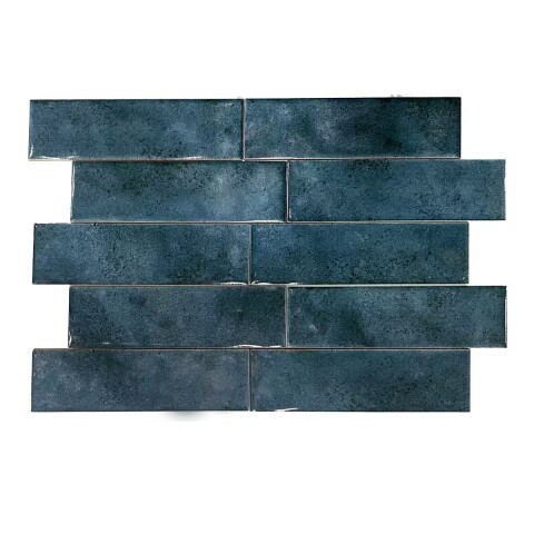 Cerámica para pared Brick Aquarela Petroleo 7,5 X 25 cm Brillante Cerámica Para Pared Brick Aquarela Petroleo 7,5 X 25 Cm Brillante
