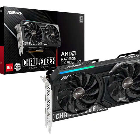 Tarjeta De Video Radeon Rx 9060 Xt Challenger Oc 16gb Gddr6 TARJETA VIDEO ASROCK RX9060 XT CHALL 16G