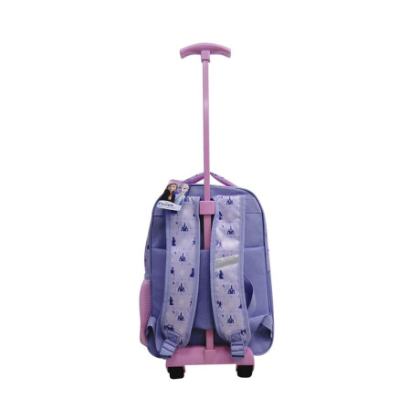 Mochila Infantil Frozen con Carro Jacquard Grande 40 x 30 cm Lila