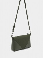 Bolso Bandolera Contraste De Texturas verde