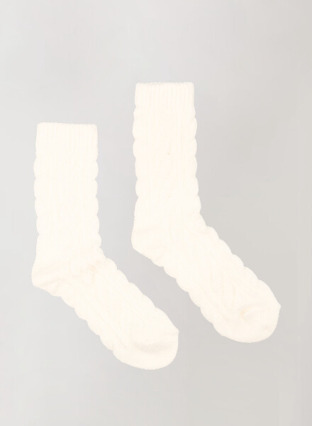Medias chenille torneadas Beige