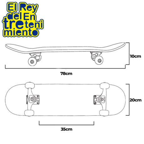 Skate Profesional Maple Canad 7capas C/ Lija Rueda Pu Modelo-2