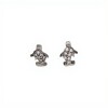 Caravanas Aros Delfín-Plata 925-Piedra Zirconia-CA3187 conpiedra