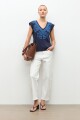 Remera puff print azul marino