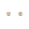 Caravanas Cuadrados de oro - Oro bajo - Zirconia - CA8108 conpiedra