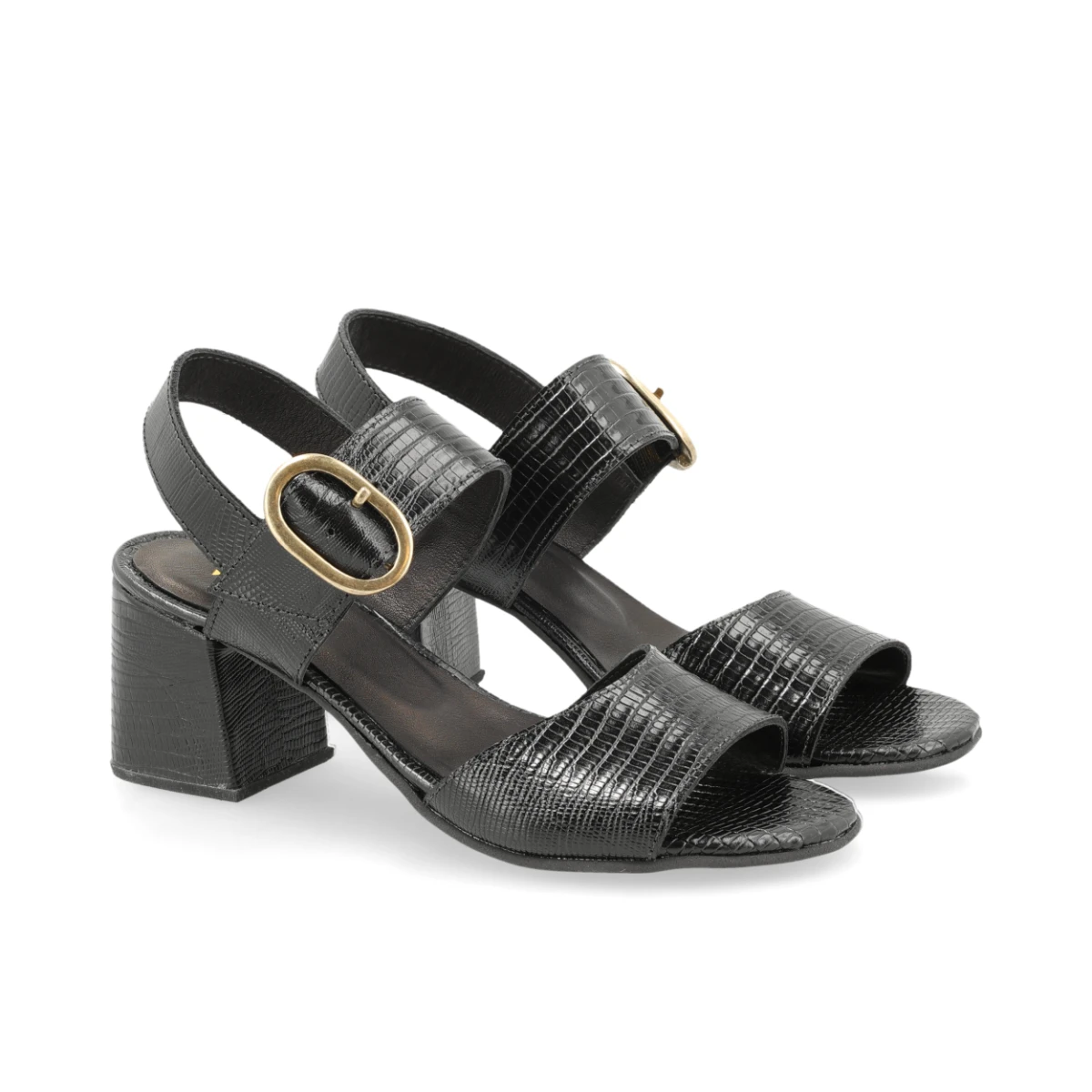SANDALIAS VENET - CUERO QUIMPER - NEGRO 
