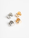Aros Sets Metal Set De Aros Pasantes Corazón Chunky - Dorado