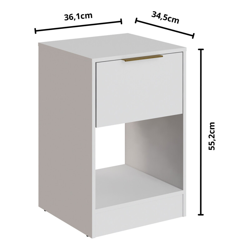 Mesa De Luz Moderna Dormitorio Para Cabecera Moderna Paris Blanco